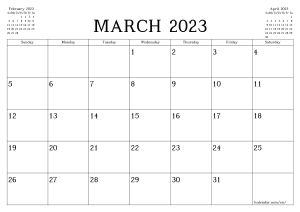 Xem lịch ngày 3 tháng 3 năm 2023
