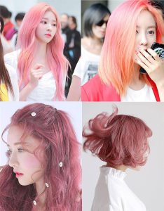 Mái tóc màu hồng lãng mạn, quyến rũ