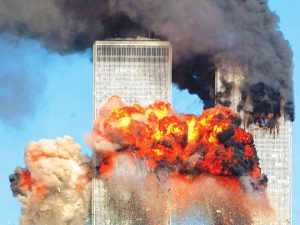 Tòa tháp đôi của Trung tâm Thương mại thế giới tại NewYork bị tấn công ngày 11 tháng 9 năm 2001