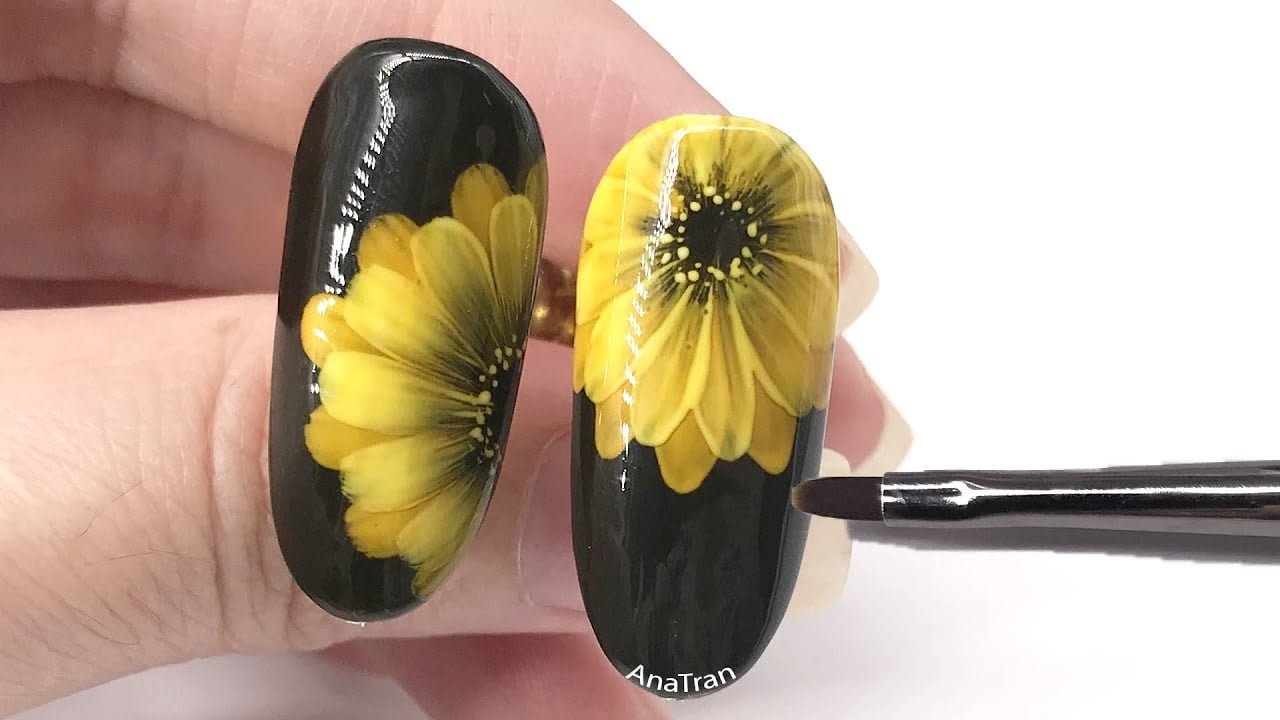 Hướng Dẫn Vẽ Hoa Cúc Thạch Bằng Cọ Tròn Hoa Cúc - YouTube | Hoa cúc, Móng  tay hoa lá, Hoa cúc họa mi