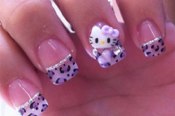 hello kitty nail cute