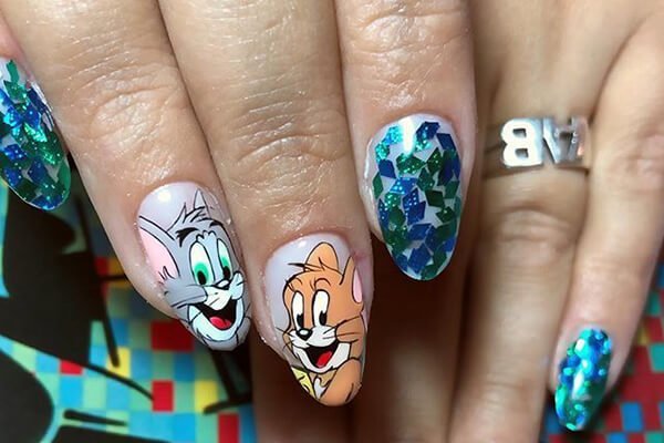 nail Tom & Jerry cute