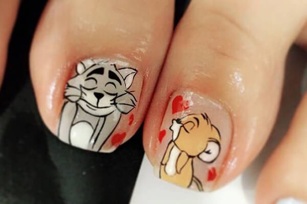 nail Tom & Jerry dễ thương