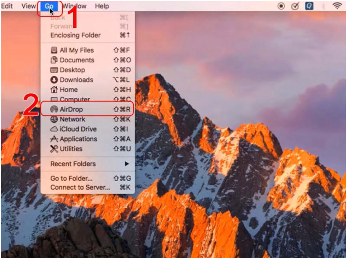 Cách bật Airdrop trên macbook