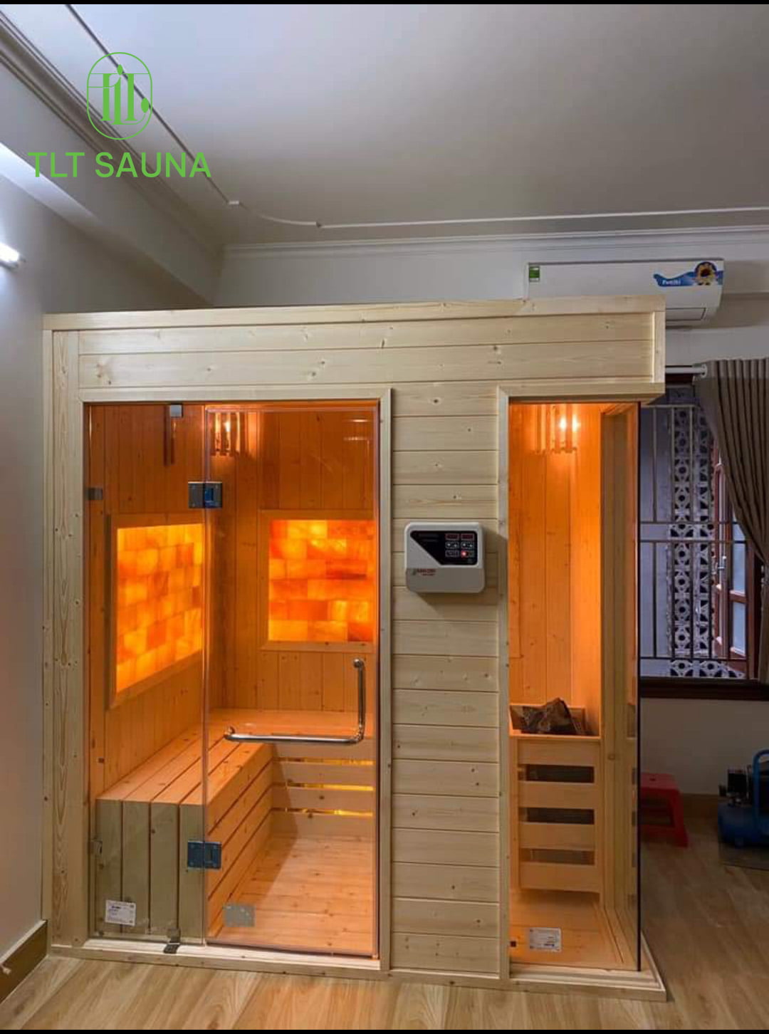 Phòng xông hơi TLT Sauna sử dụng công nghệ hiện đại nhất để tạo ra môi trường thoải mái và an toàn 