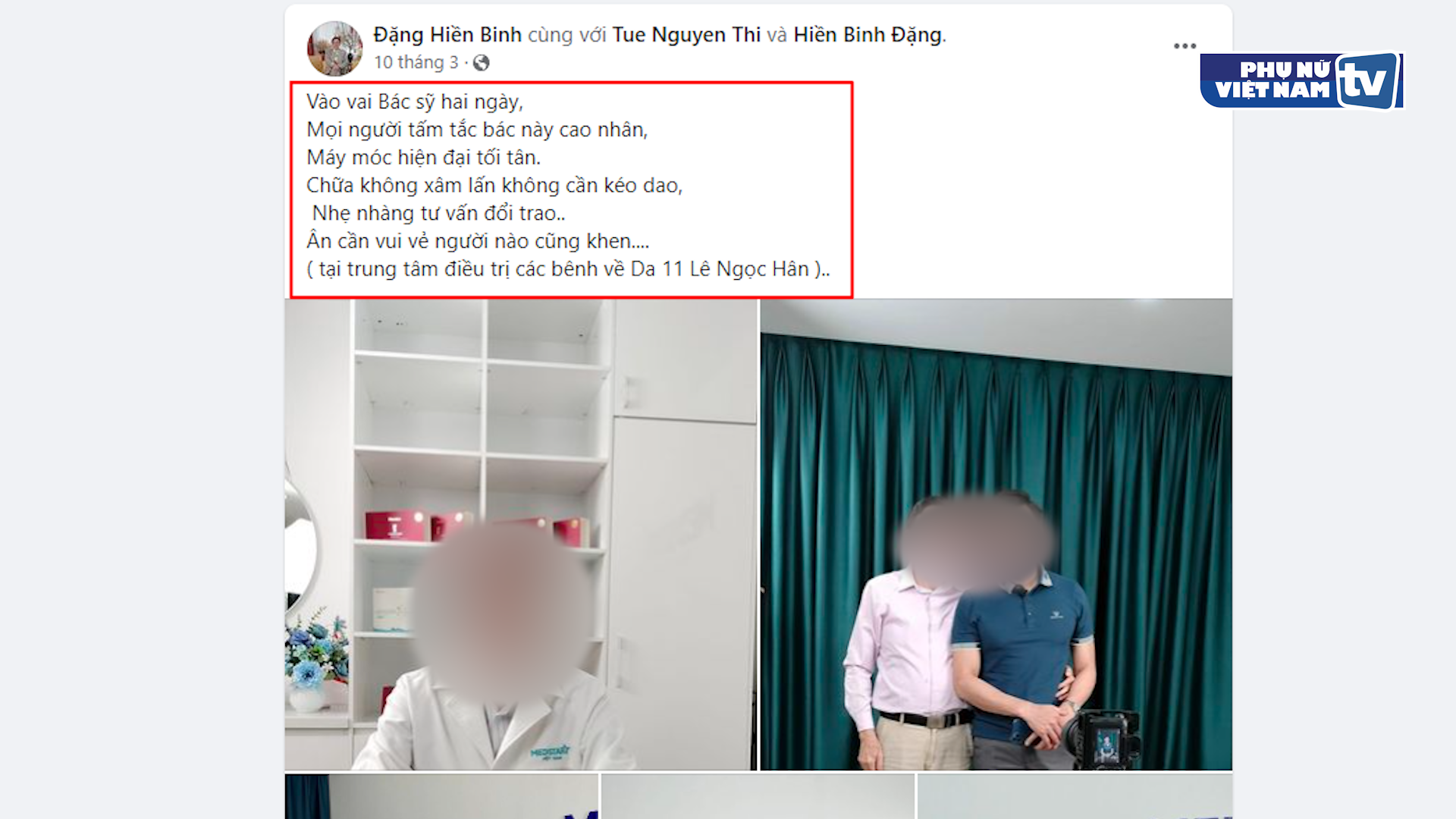 Ông Binh khoe vai diễn bác sĩ lên mạng xã hội